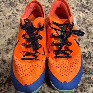 Nike Kids Bright Orange and Blue Sneakers